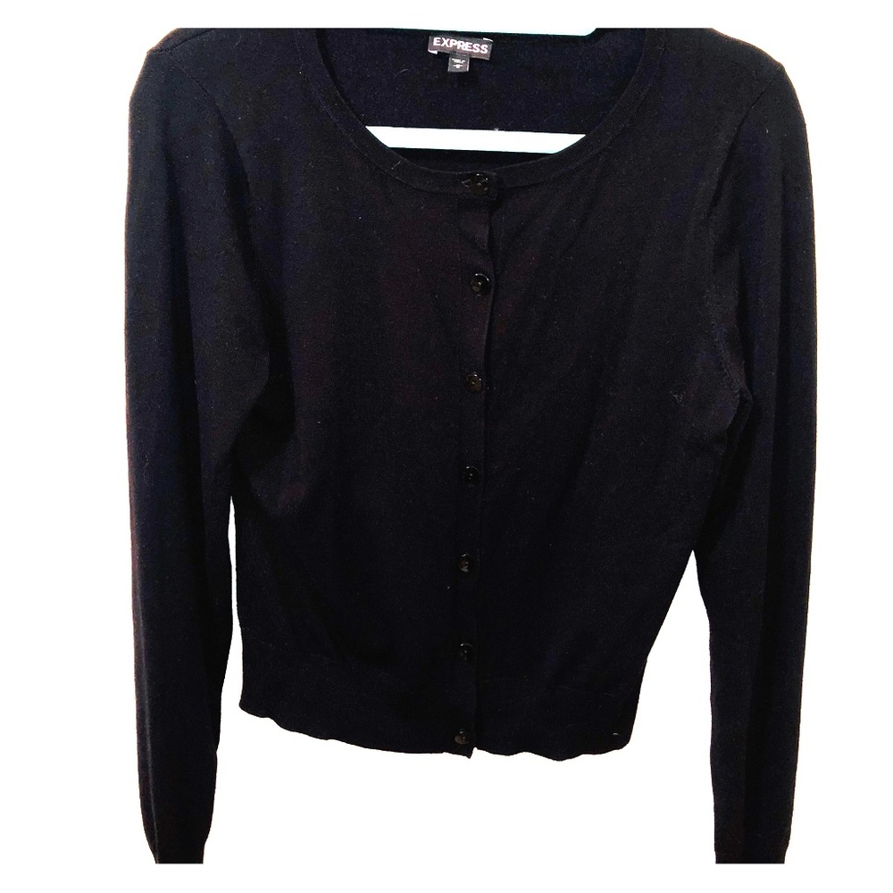 Express Black Buttoned Cardigan
